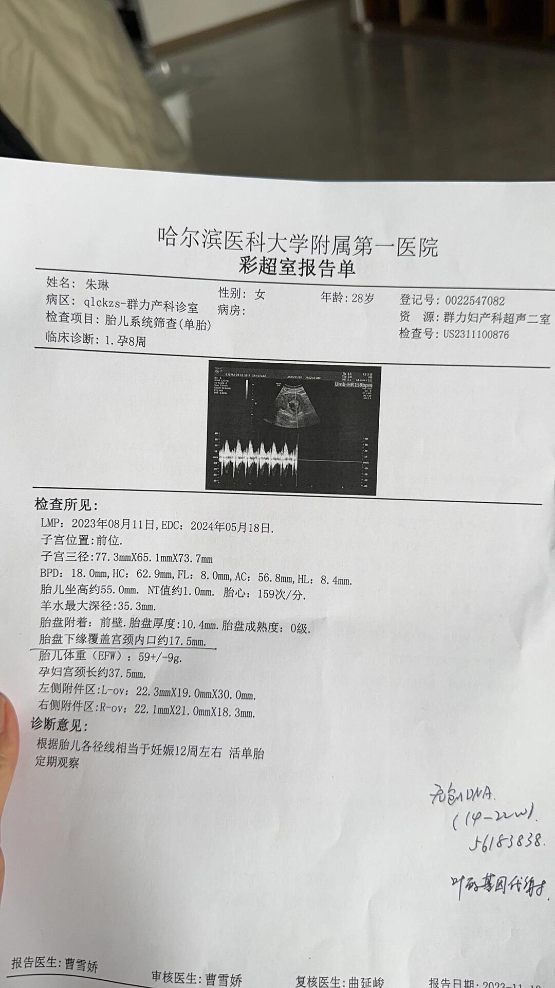 哈医大一院诊断书照片图片