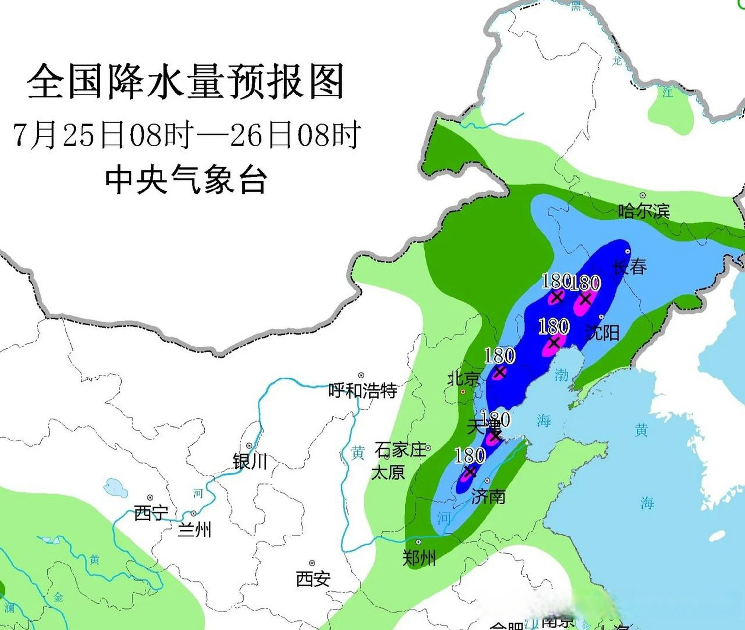 七天降水量预报图图片