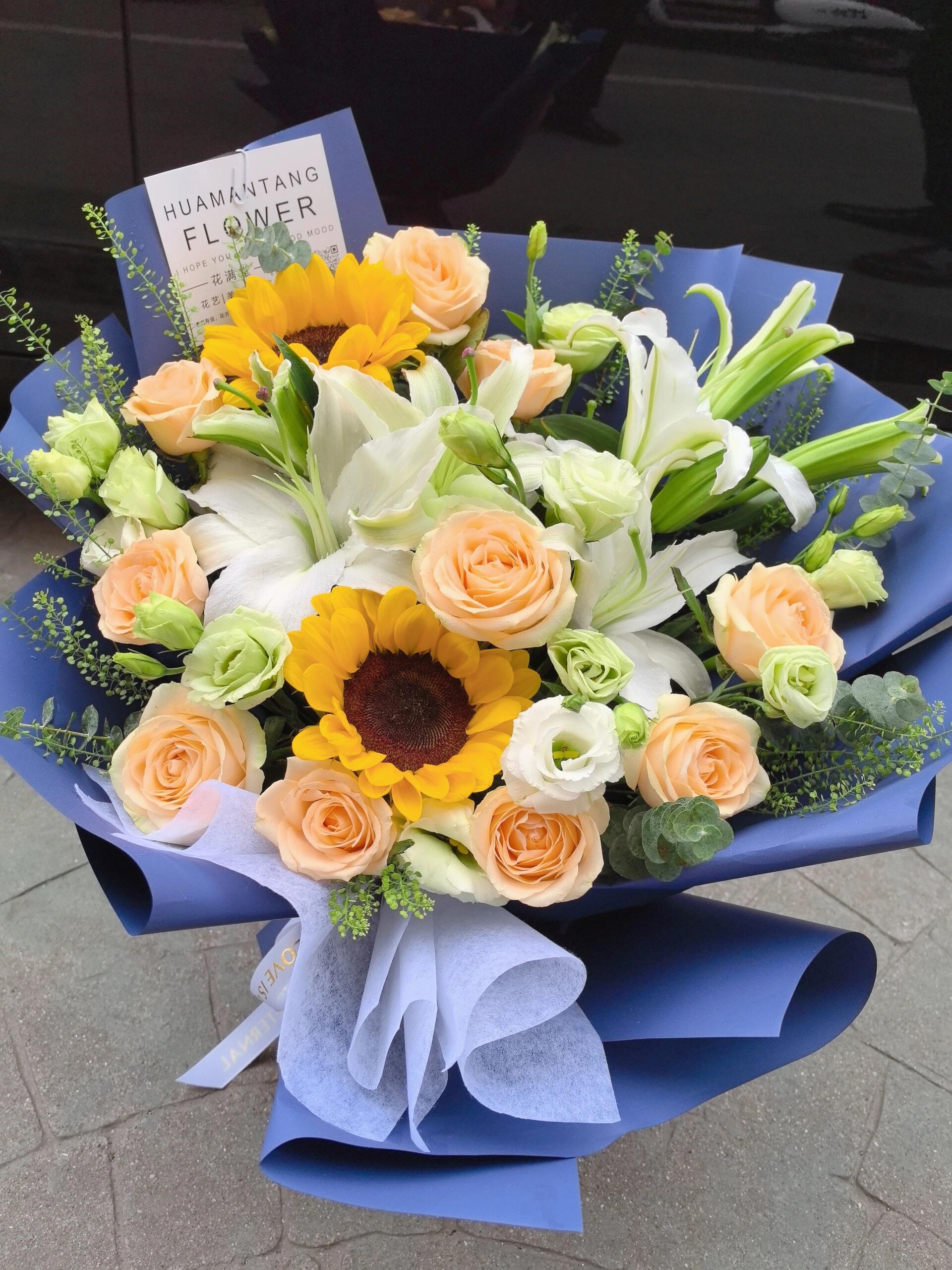 送领导的向日葵花束
