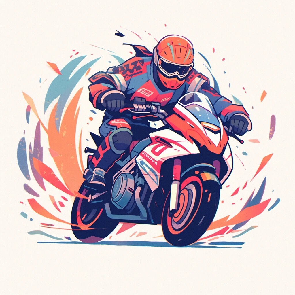 头像分享 | 摩托赛车手9315 前面准备压弯!