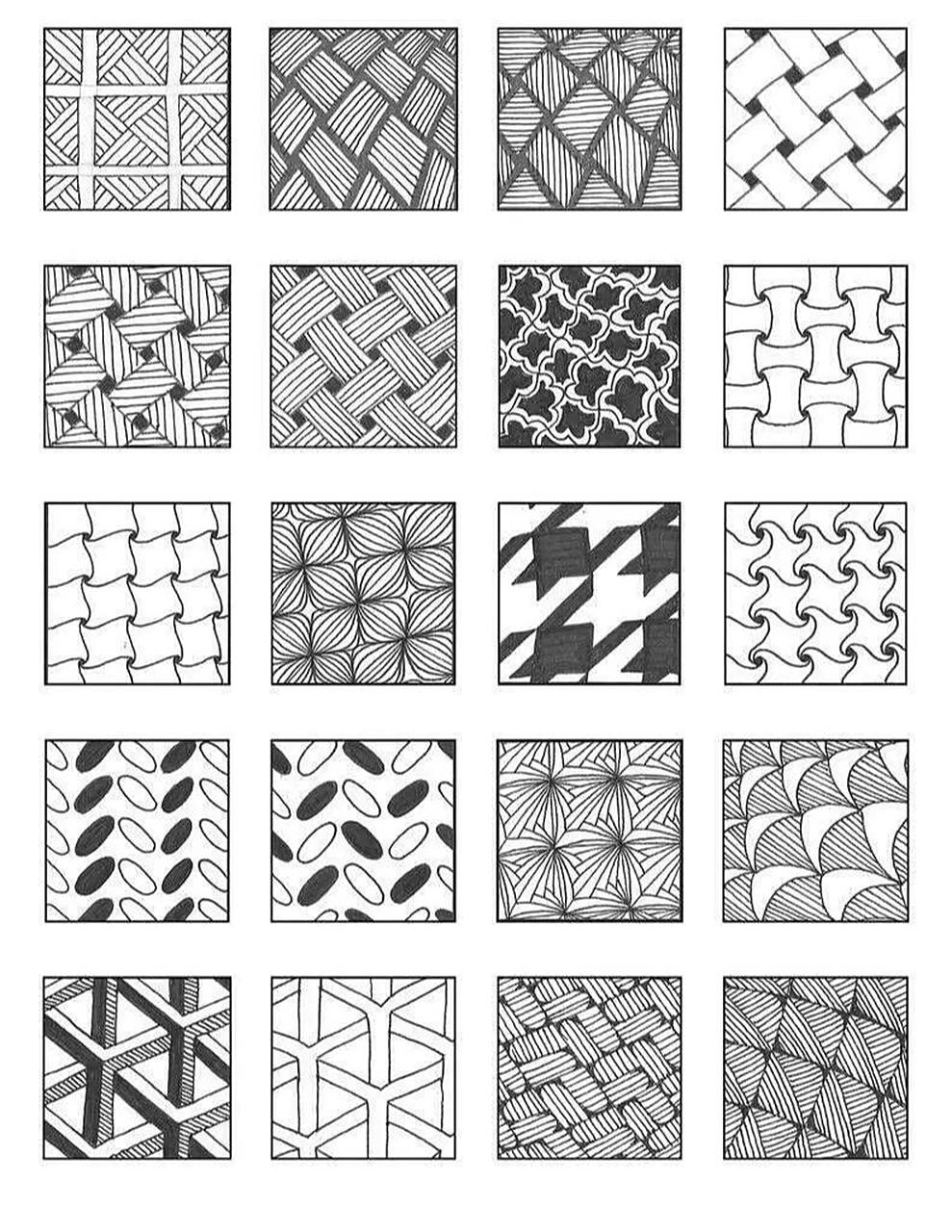 一些线描装饰元素参考～黑白灰点线面～ 需要的可以点赞收藏哦