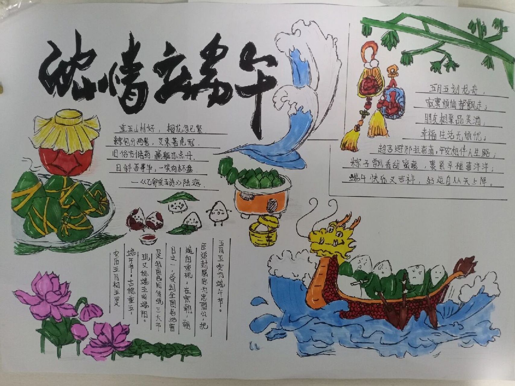 78端午节手抄报78 端午节快乐呀