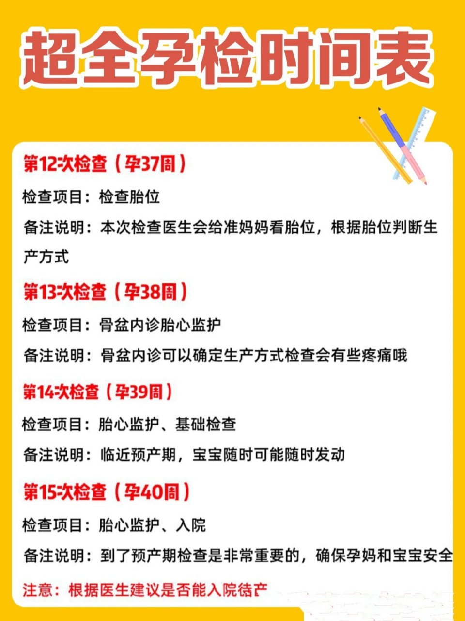 2021最全孕期产检时间表75孕检各项注意事项 孕检注意事项7575