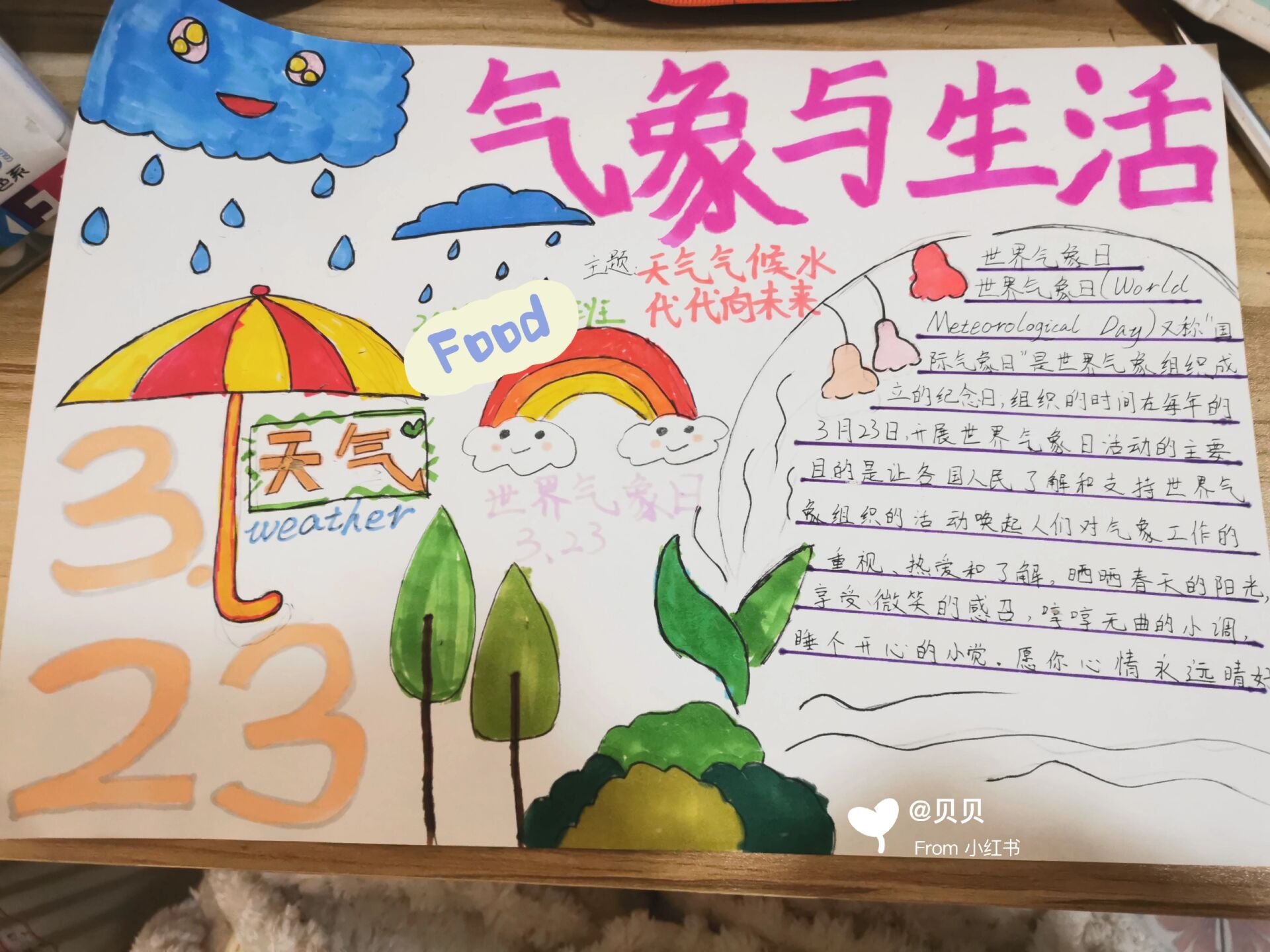 气象与生活手抄报哦!(1711ω1117)1779