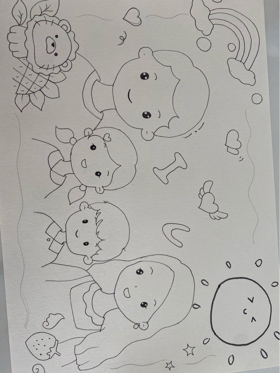 幼儿园简笔画一家人图片