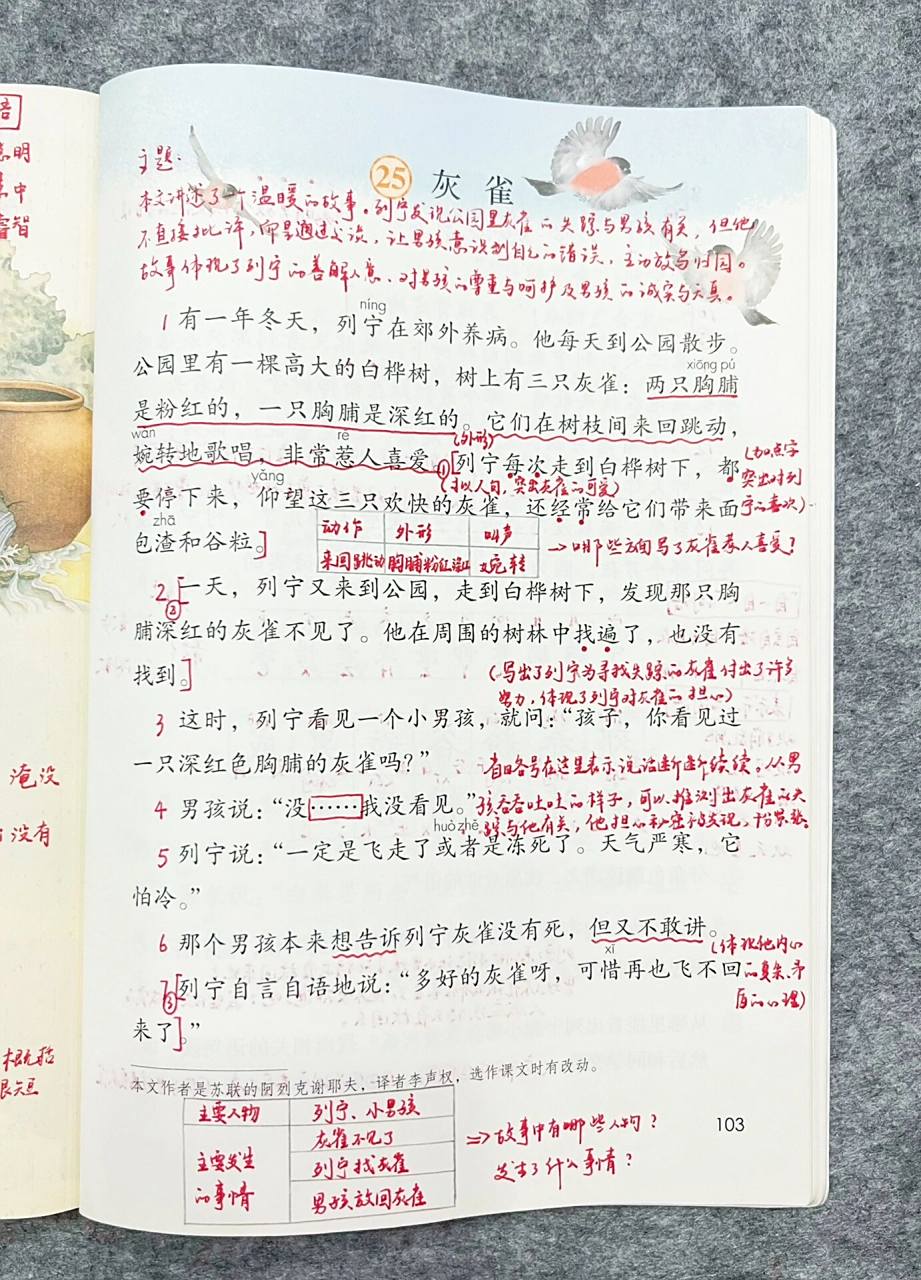 列宁发现公园里灰雀的失踪与男孩有关,但他不直接批评,而是通过交谈