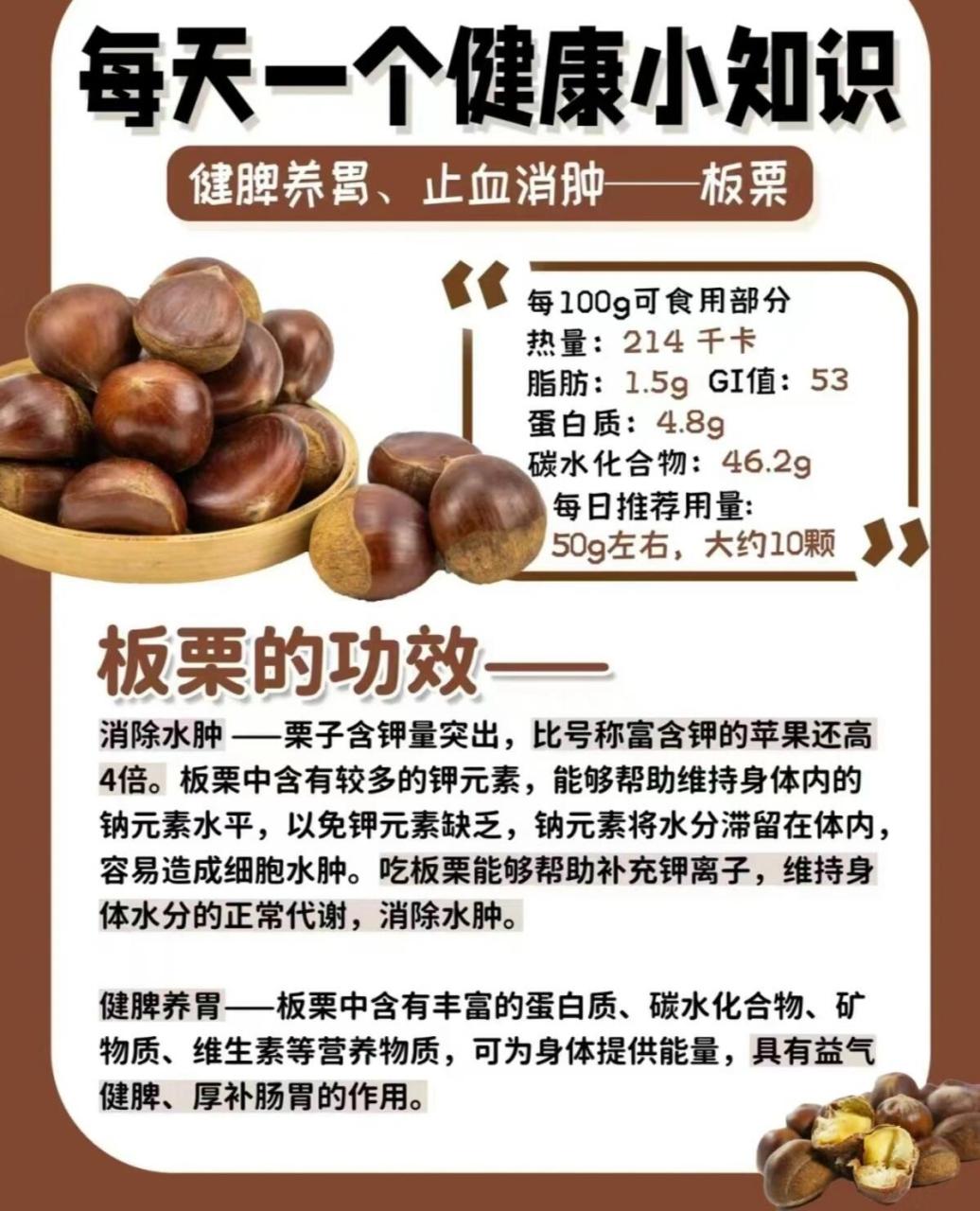 生板栗的功效与作用图片