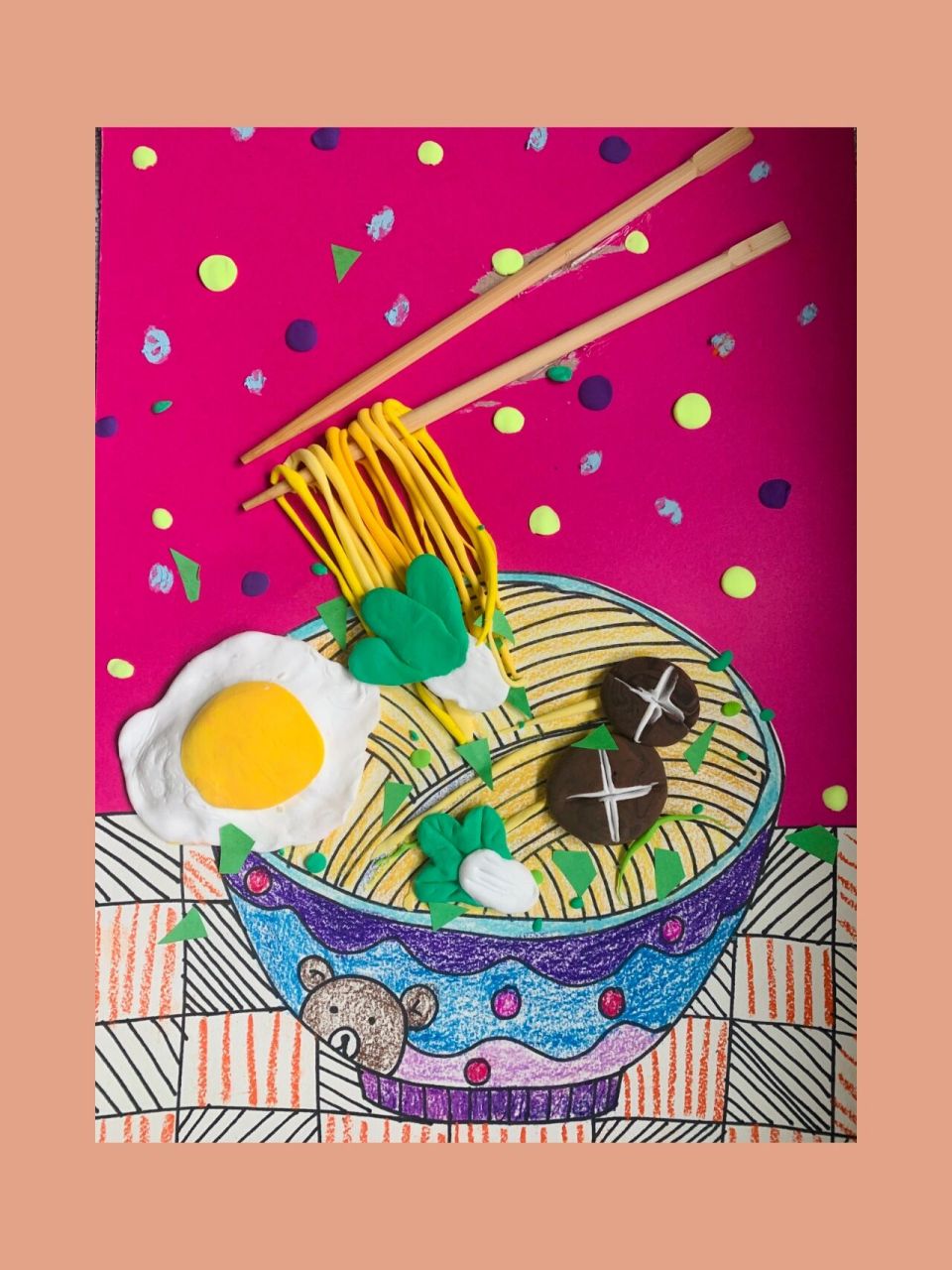 《面食》创意儿童画 小朋友们动动手