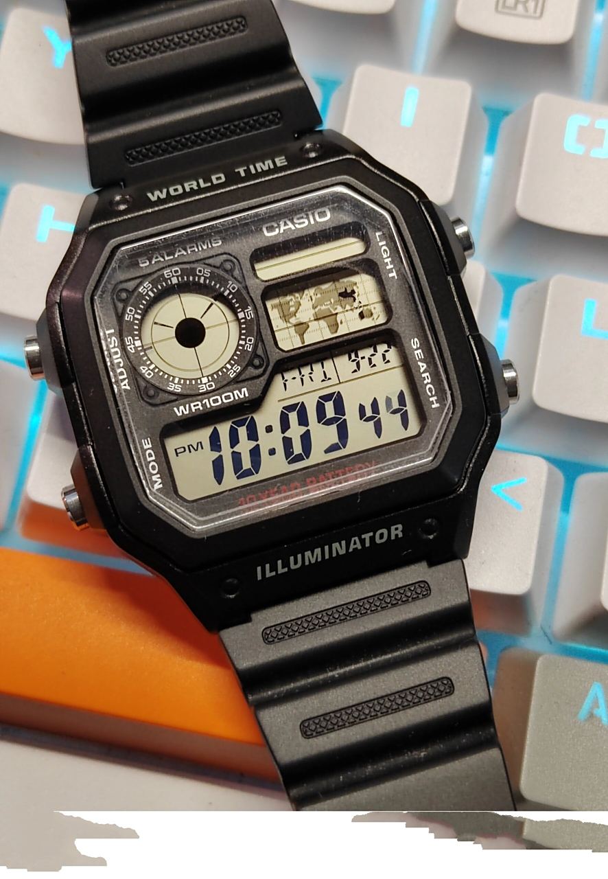 卡西欧ae1200 百元小方块 200左右小方块,日常通勤穿搭,电池耐用, 带