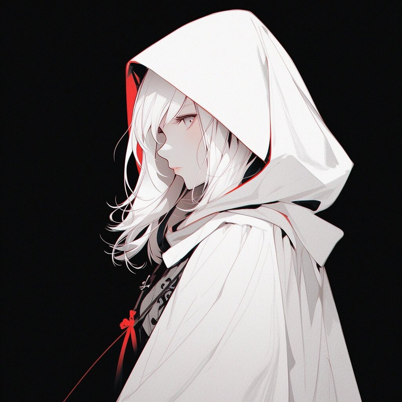 白色帽子女生头像