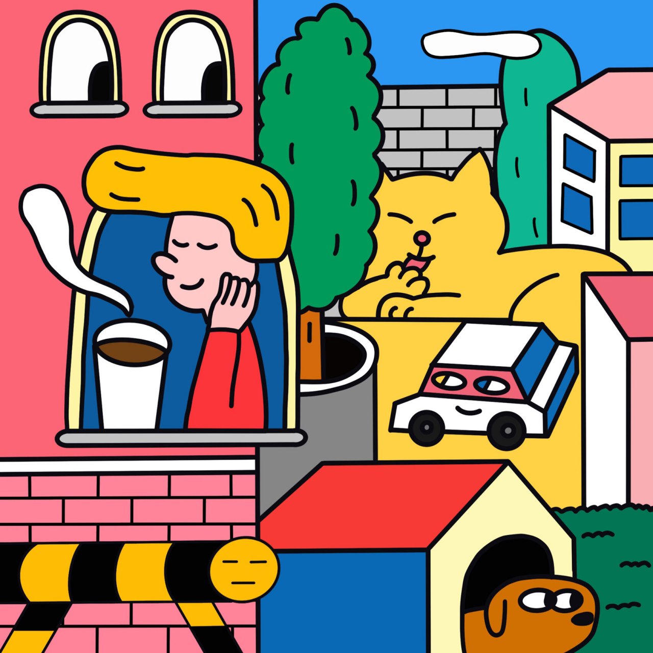 今日插画临摹最近真是忙到吐血 越忙越烦躁 今日是韩国插画师kim