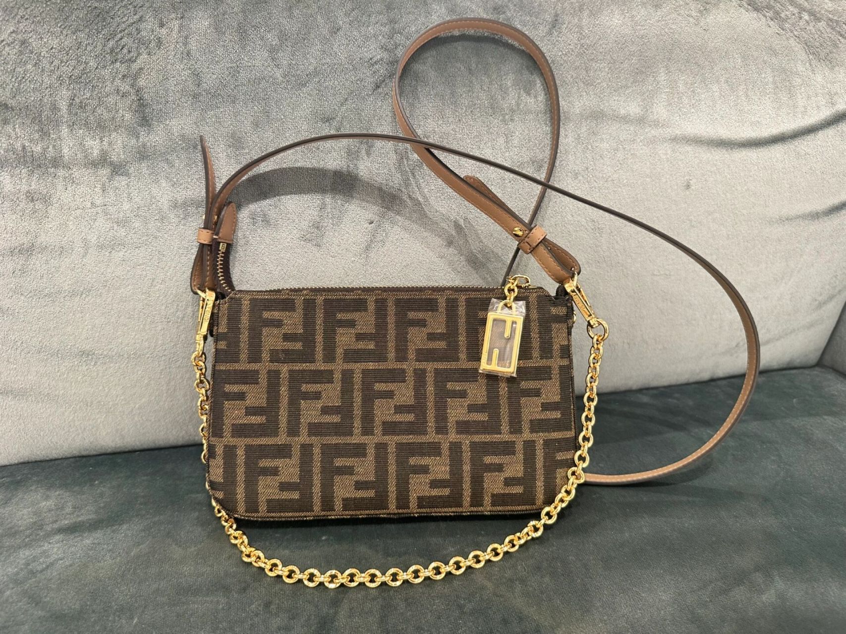 按头安利 今夏必97的fendi老花麻将包 fendi老花麻将包,新鲜实拍图