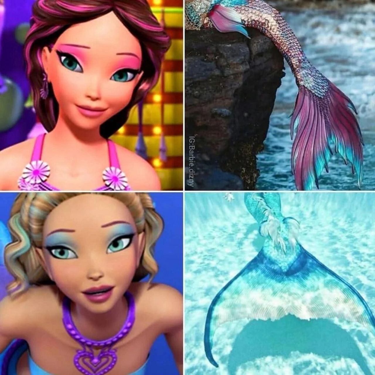 芭比美人鱼尾巴图鉴 🧜🏻‍♀ 1 5芭比公主电影中出现的美人鱼