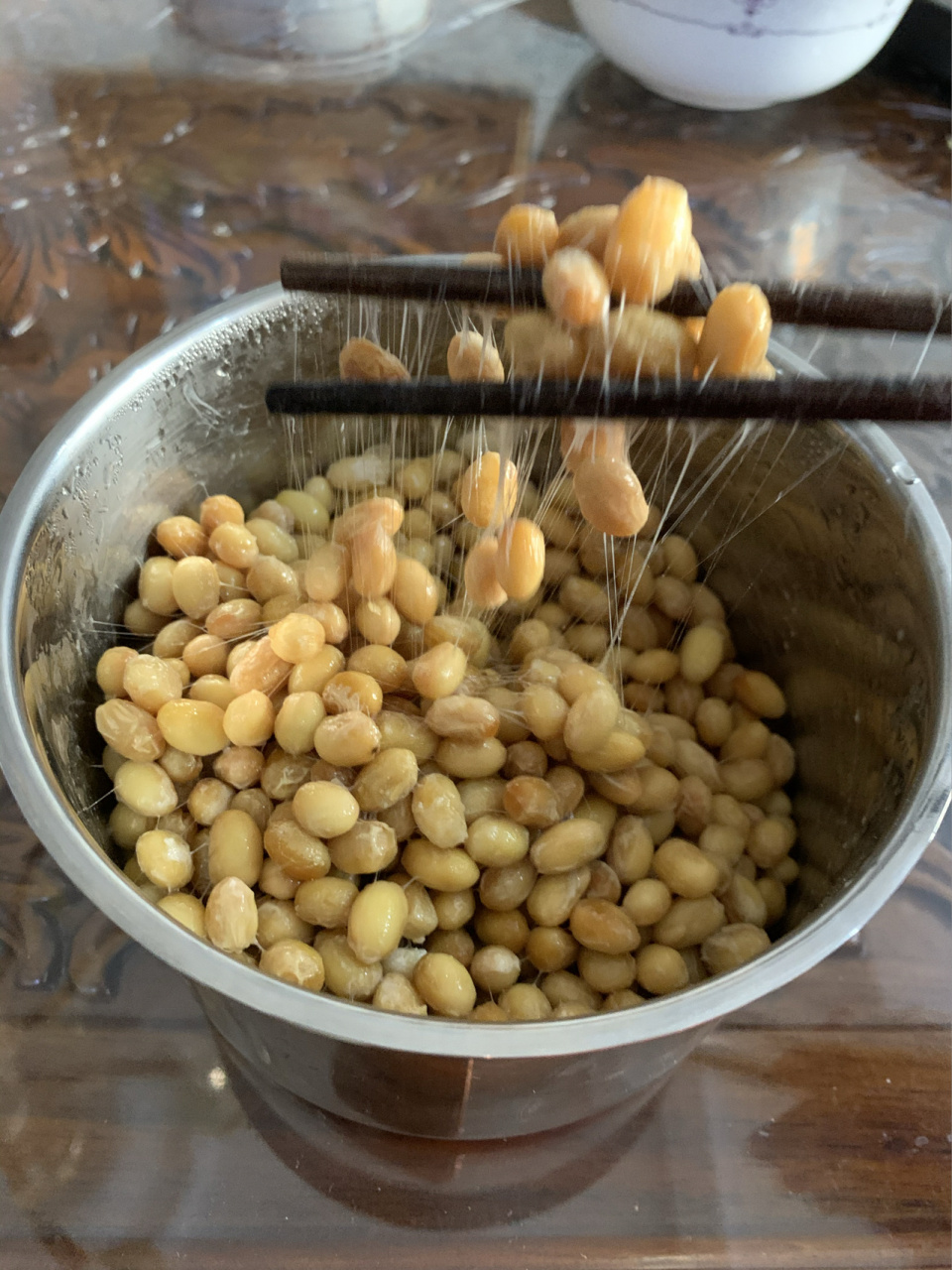 纳豆家庭版做法 94纳豆里有纳豆激酶,长期食用,具有美容养颜,平衡