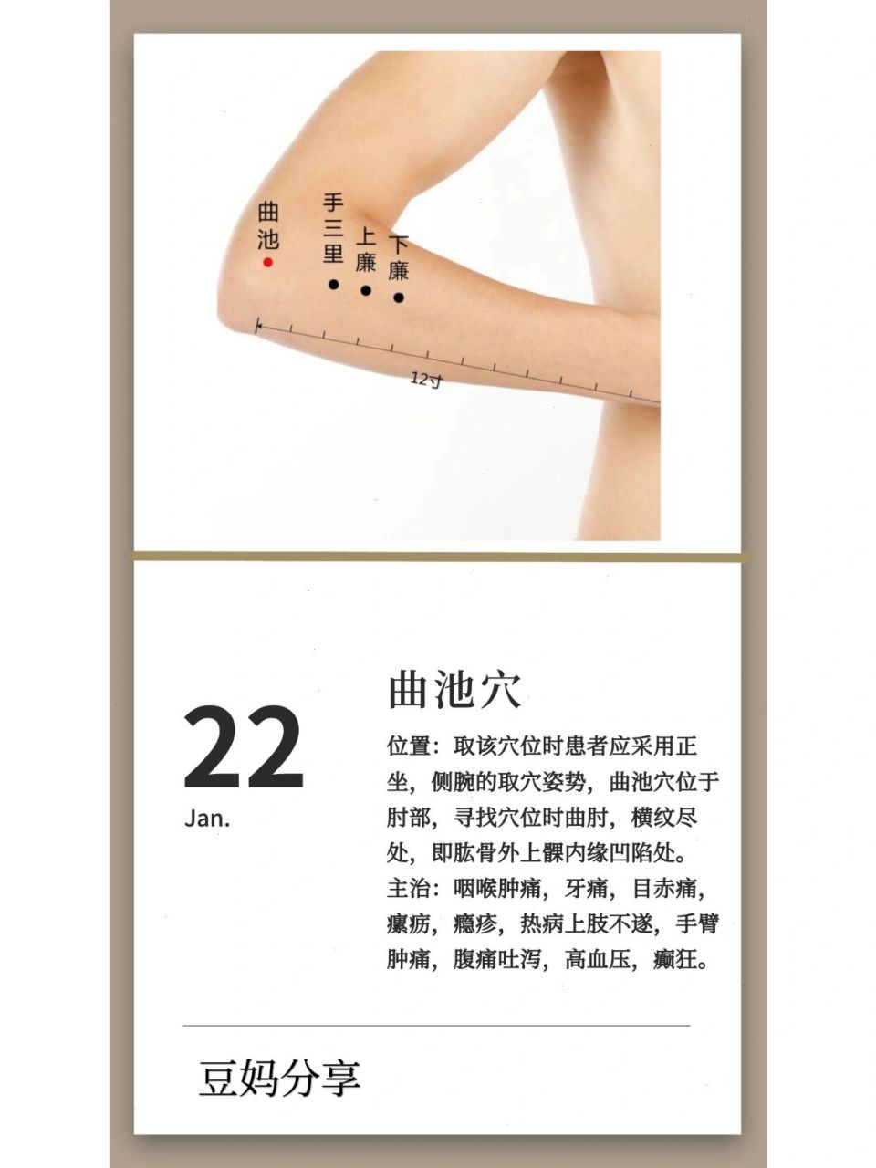 曲池穴👉清热解毒|治疗各种风疹荨麻疹 今日分享👉曲池穴 🌸