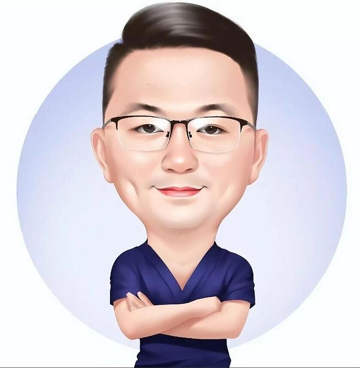 成功人士,老板大叔必备头像,很有老板风范 男士手绘头像夸张生动又