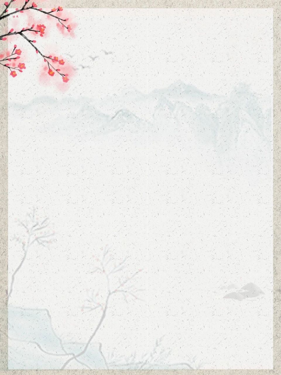 �中国风水墨画山水风景壁纸|背景素材�山水有画 远近高低