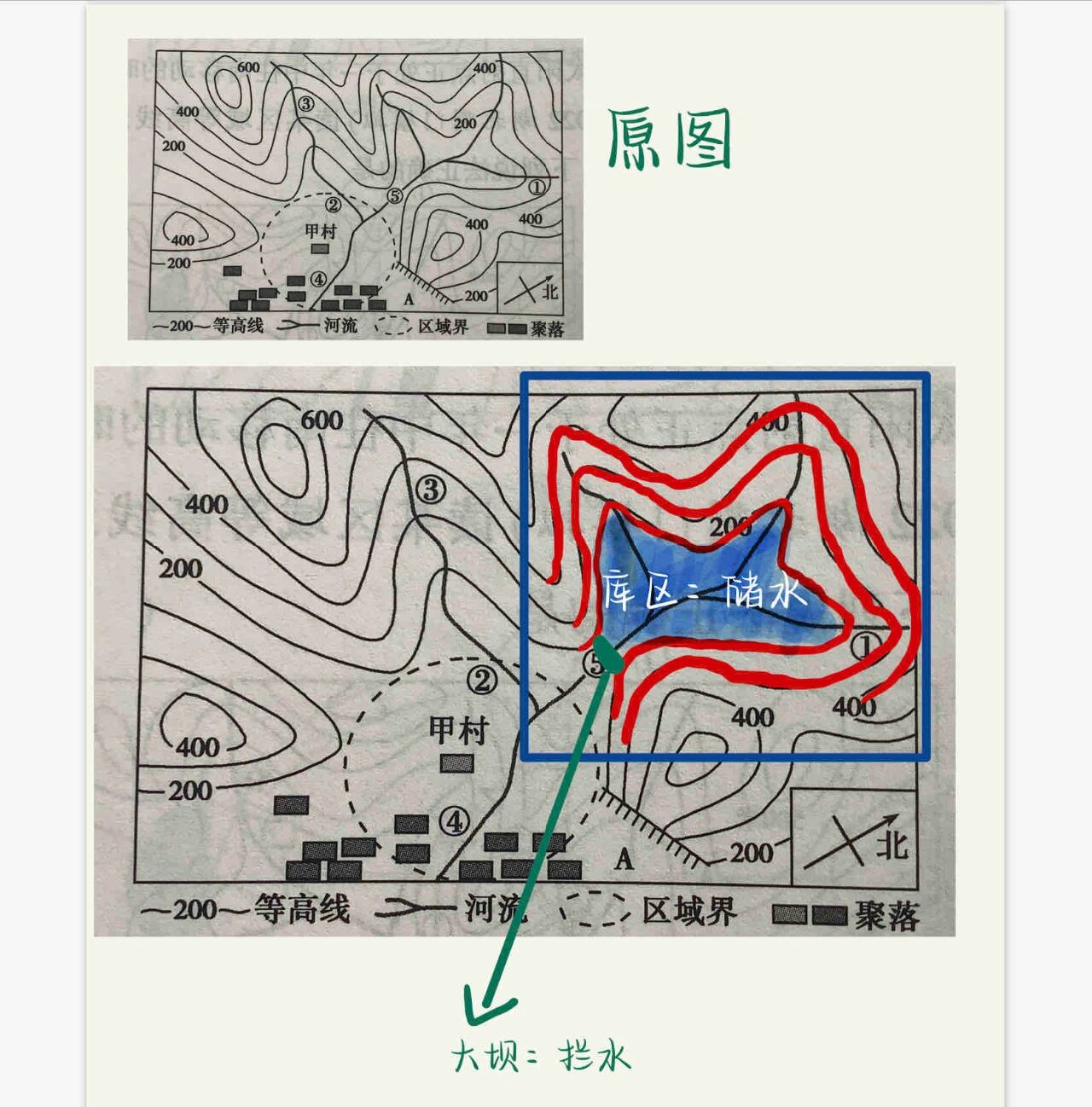 洼地等高线图片