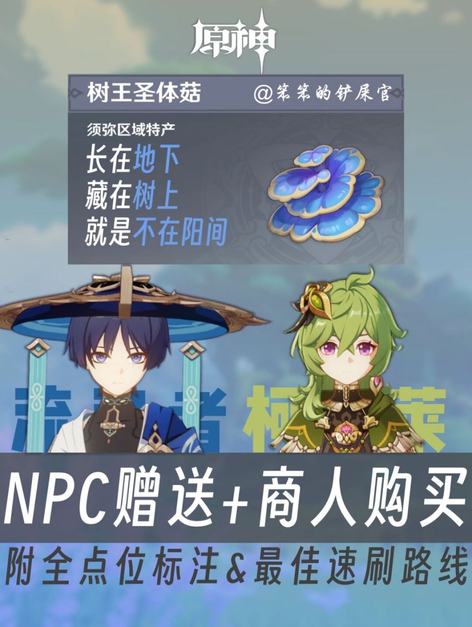 原神材料|树王圣体菇采集点位71我放弃了7515 93大家好,我是