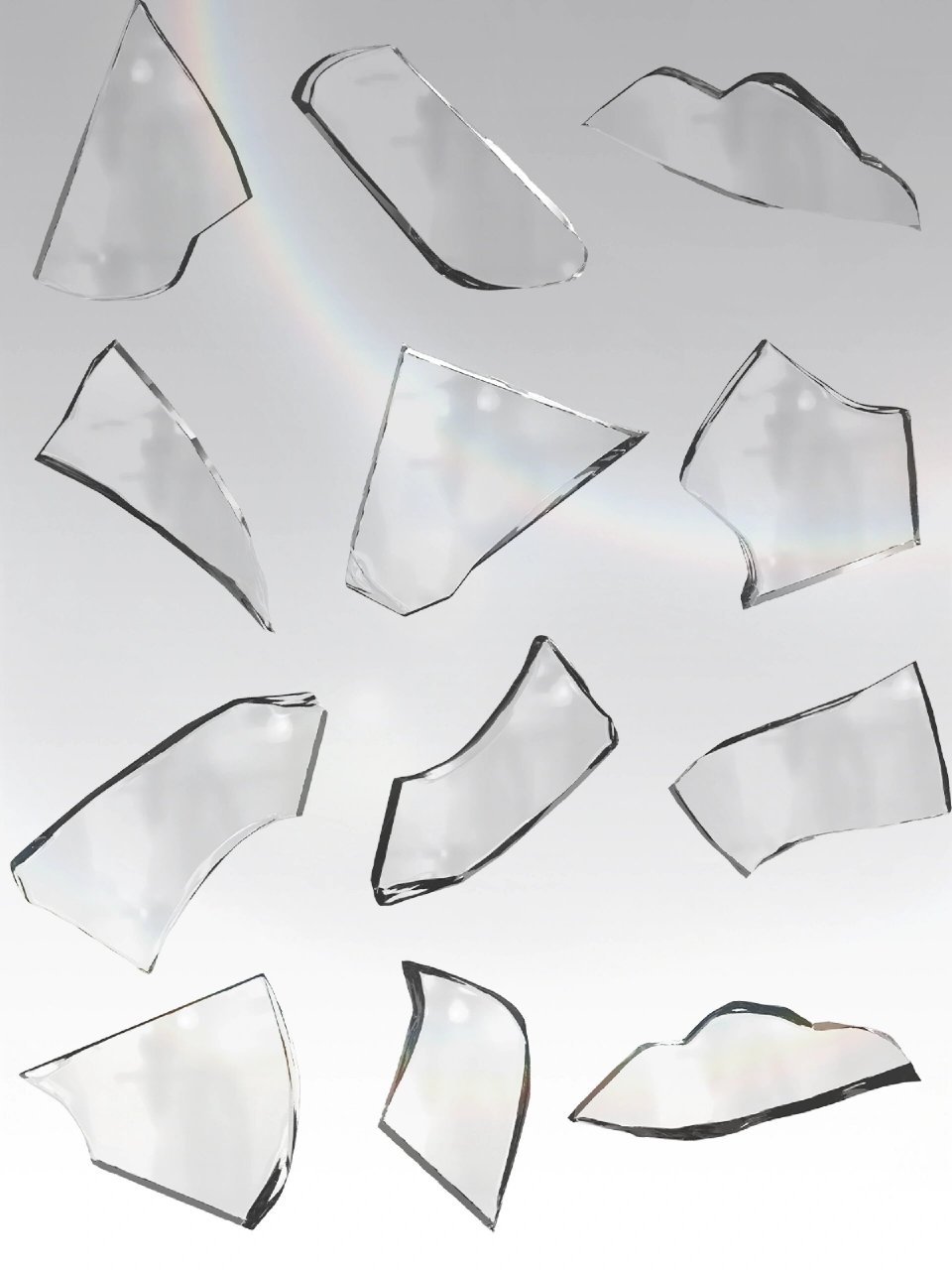 破碎玻璃png免抠图素材分享 png免抠图片,拖入ps即可使用