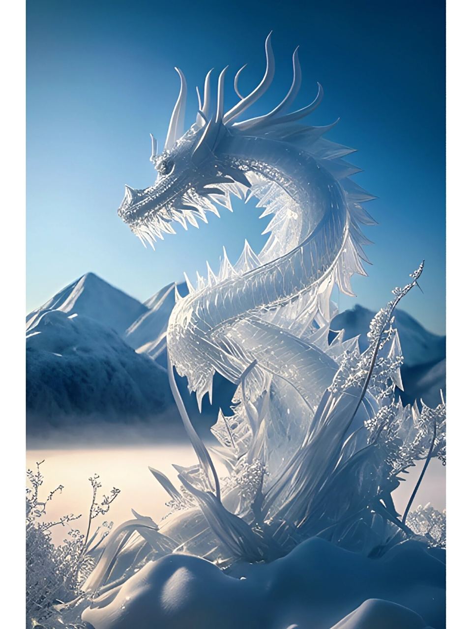 最美中国龙冰雕