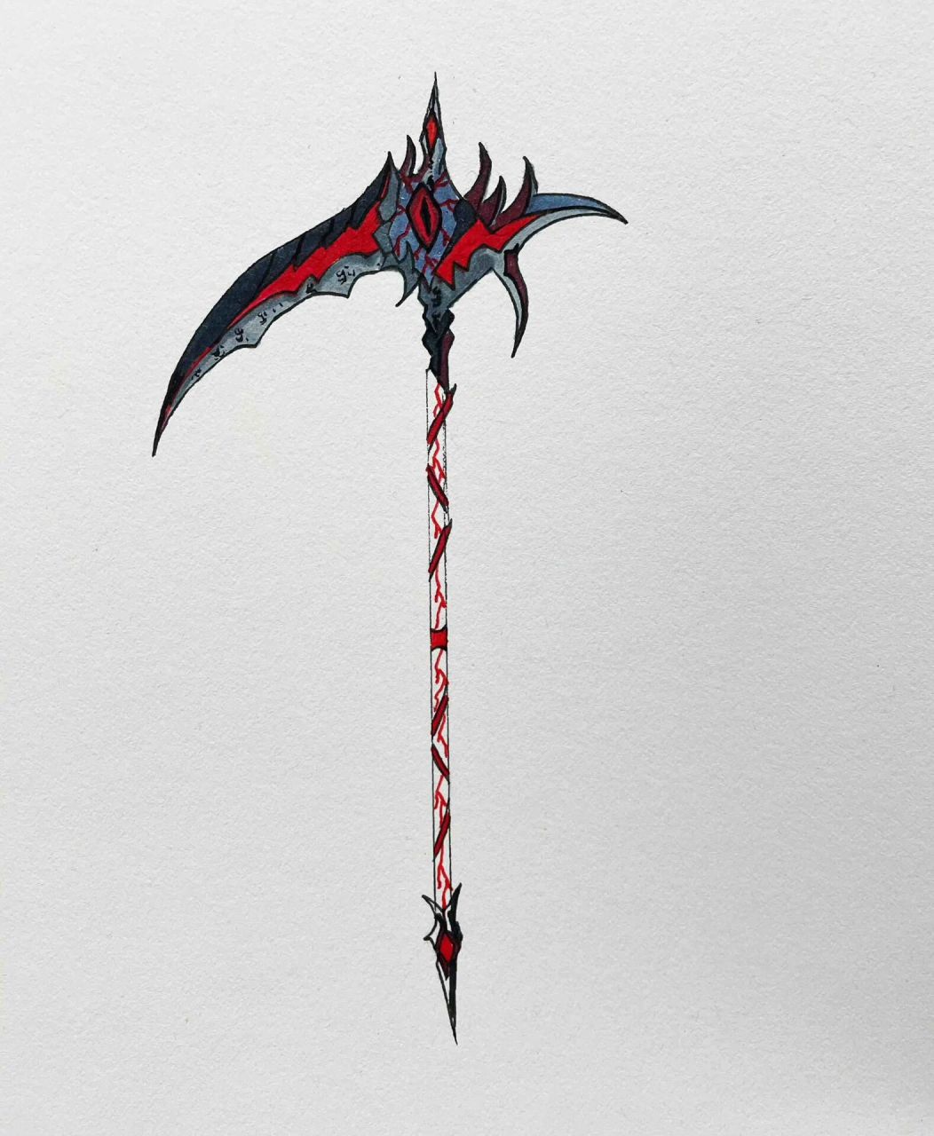 血元素暗元素镰刀绘画过程