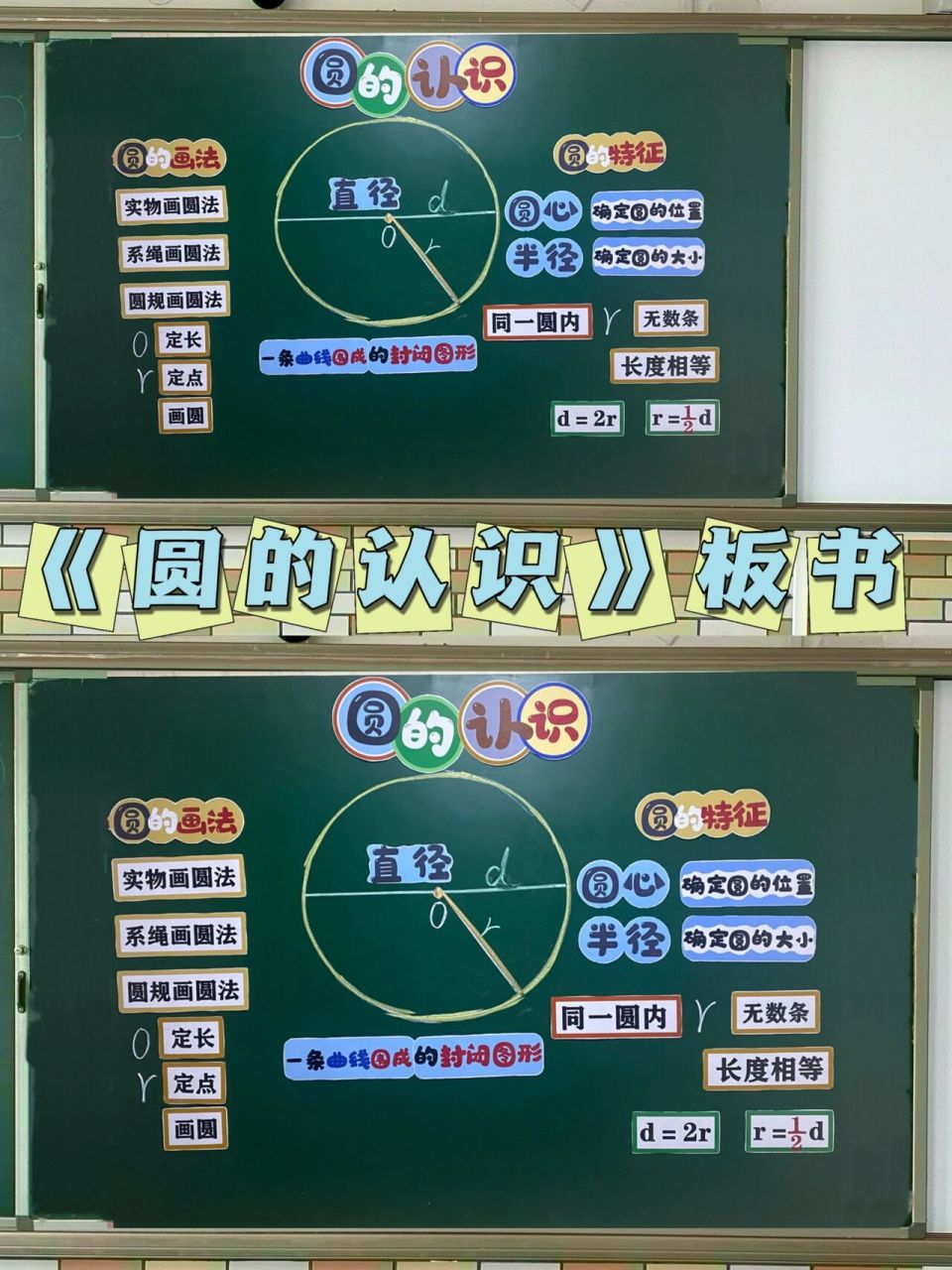 人教六上公开课《圆的认识》板书设计