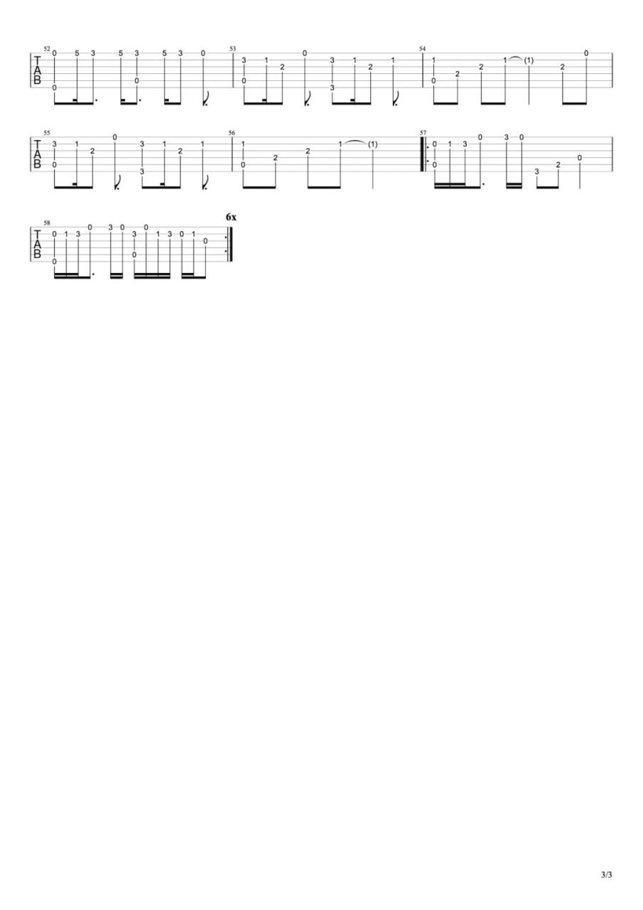 《起风了》吉他指弹谱
