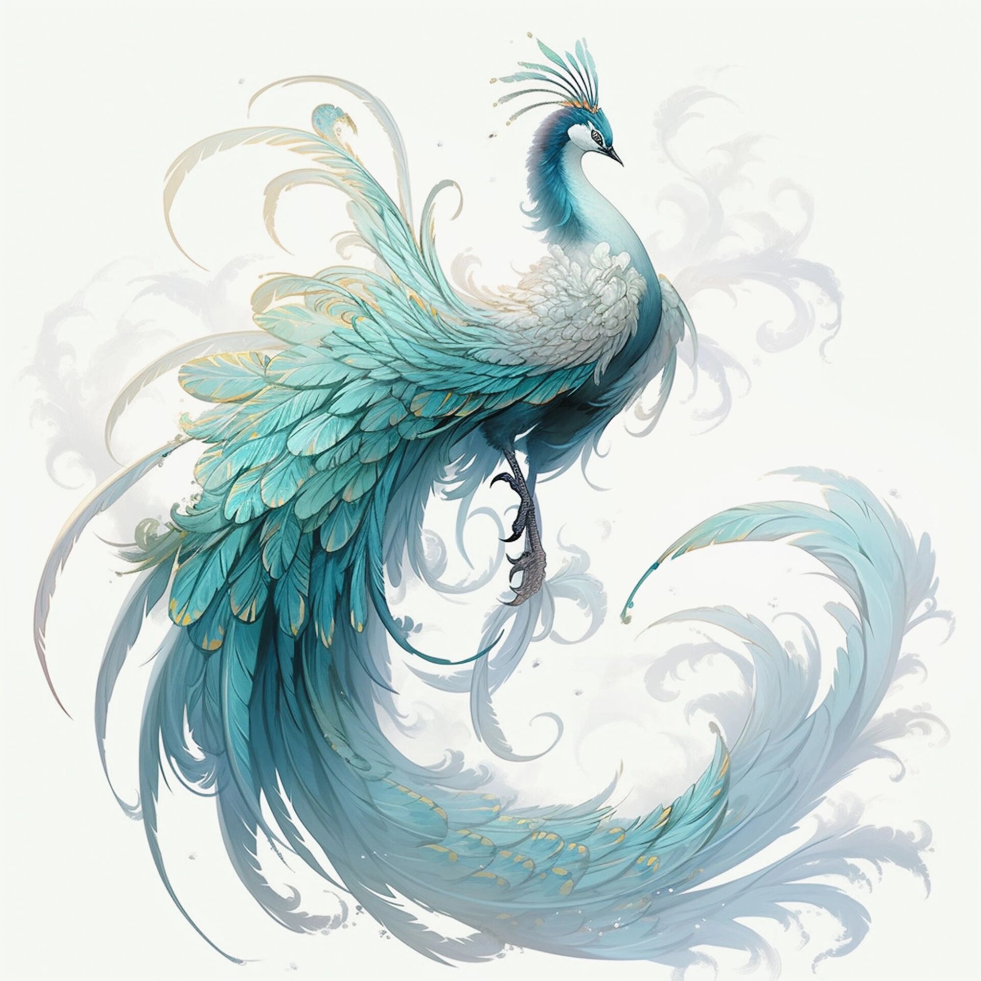 头像定制丨五色凤凰之青鸾(送福利) 翠绿的羽毛,神秘的气息,青鸾,五色