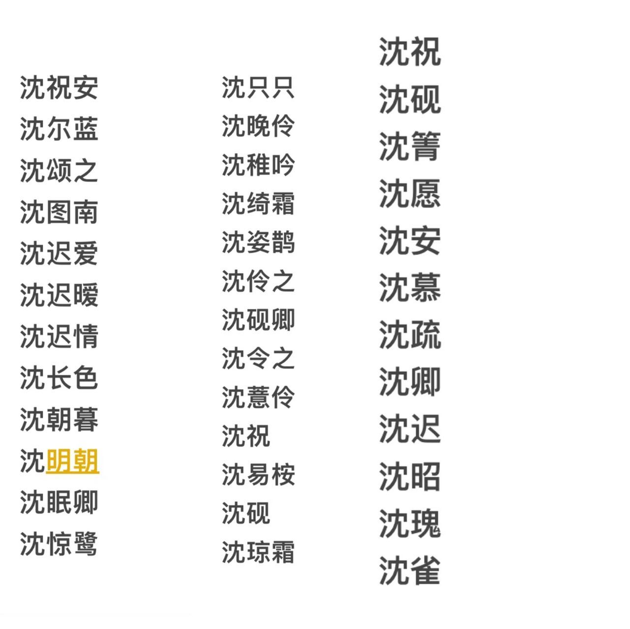 姓沈取什么名字好听 女孩子