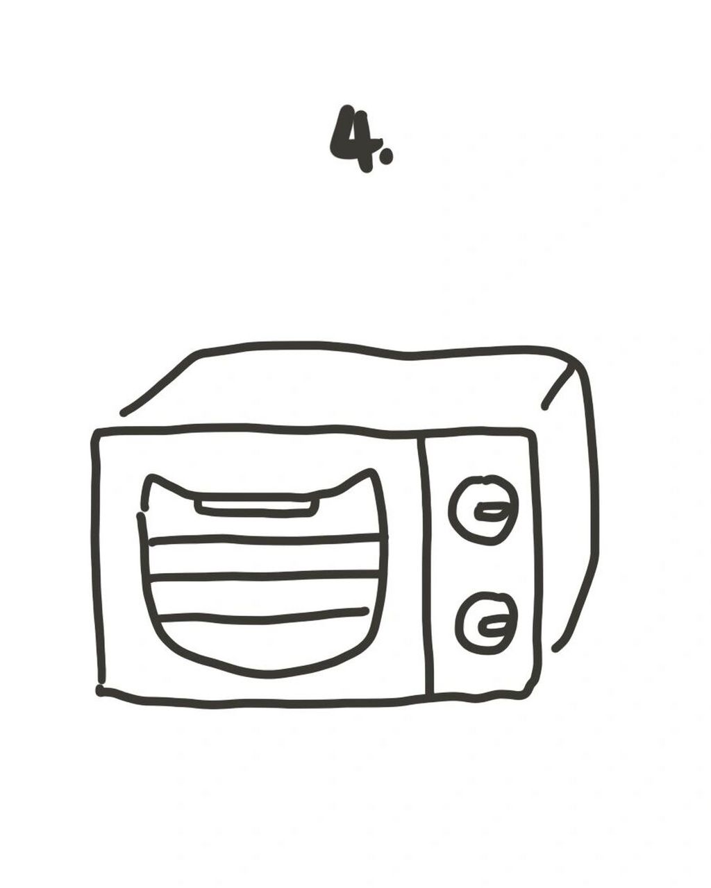 95手绘教程|如何画一个微波炉? 厨房类的来喽!