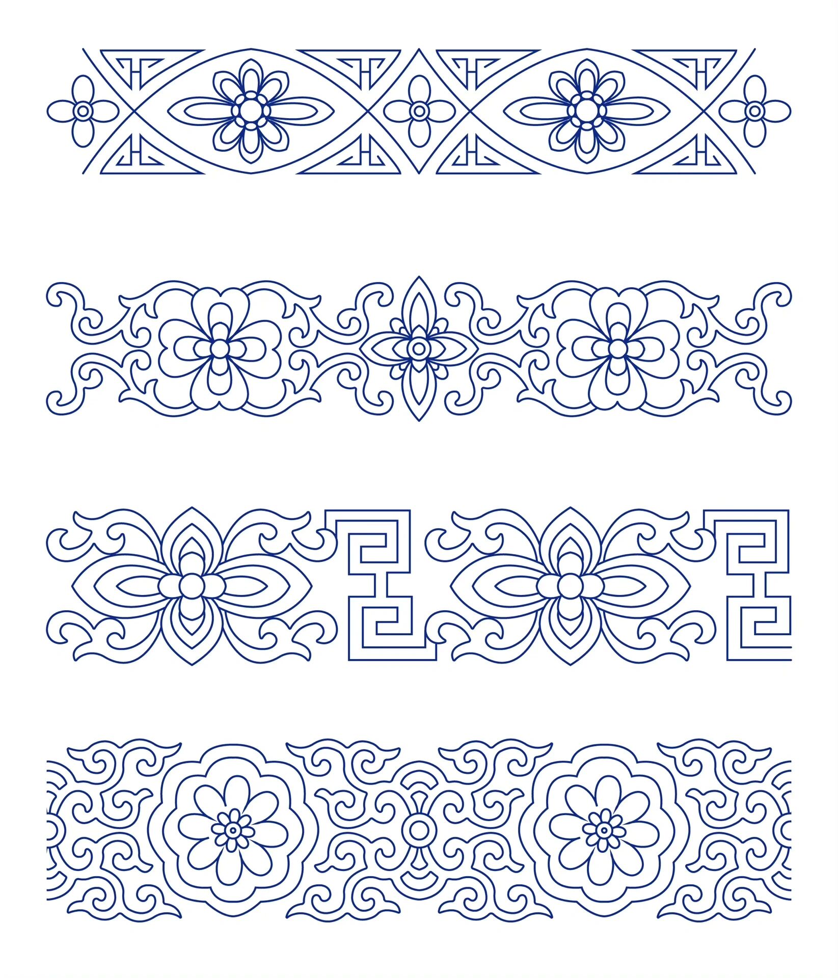 中国古风 花边图案 花纹底纹 花边纹理 素材