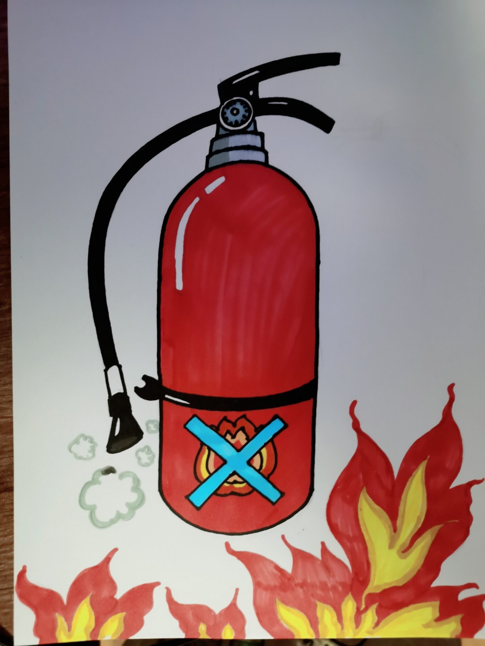 消防器材简笔画绘画图片