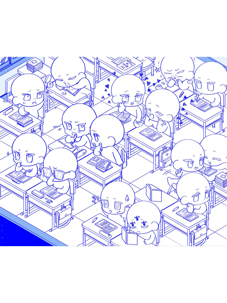 q版角色人设模板素材!