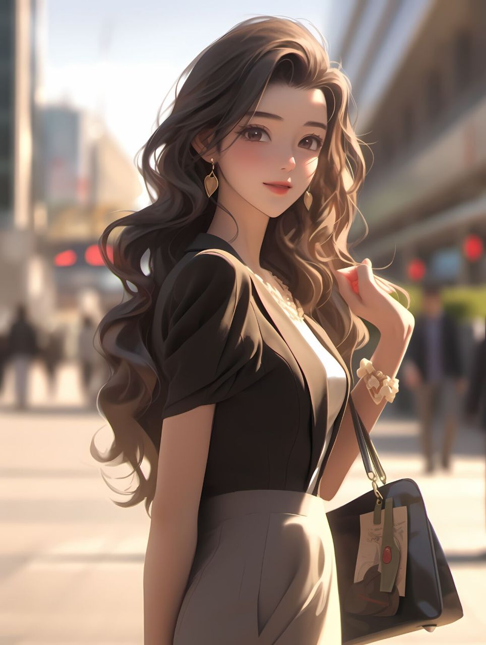 假装是今天上班路上拍的美女,职业美女 今天分享一波职业装漫画美女