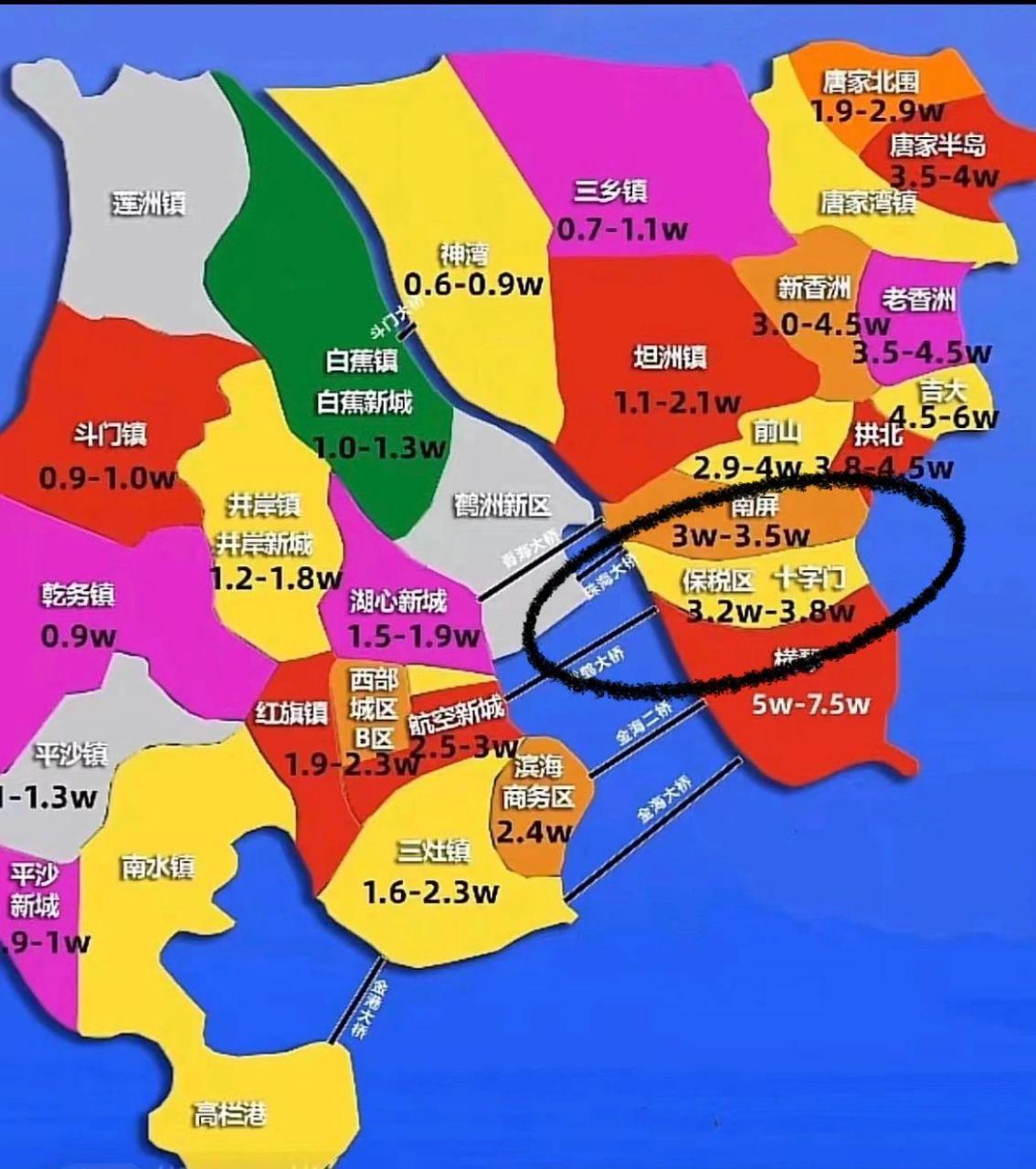 珠海所有板块均价 珠海房价区分图!区域里面优质楼盘是哪个?