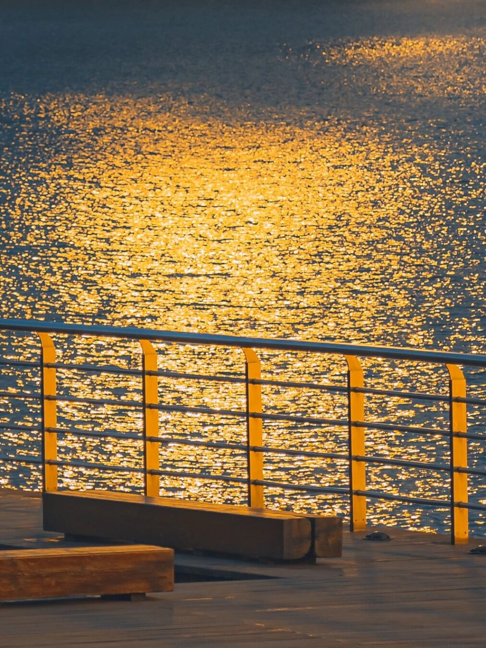 一组湖面光斑图片#傍晚时分#的夕阳