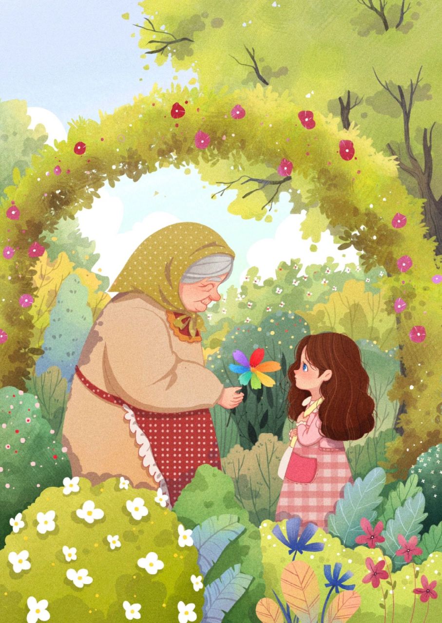 儿童插画|七色花  	 93儿童插画 ——七色花 	 99软件:procreate