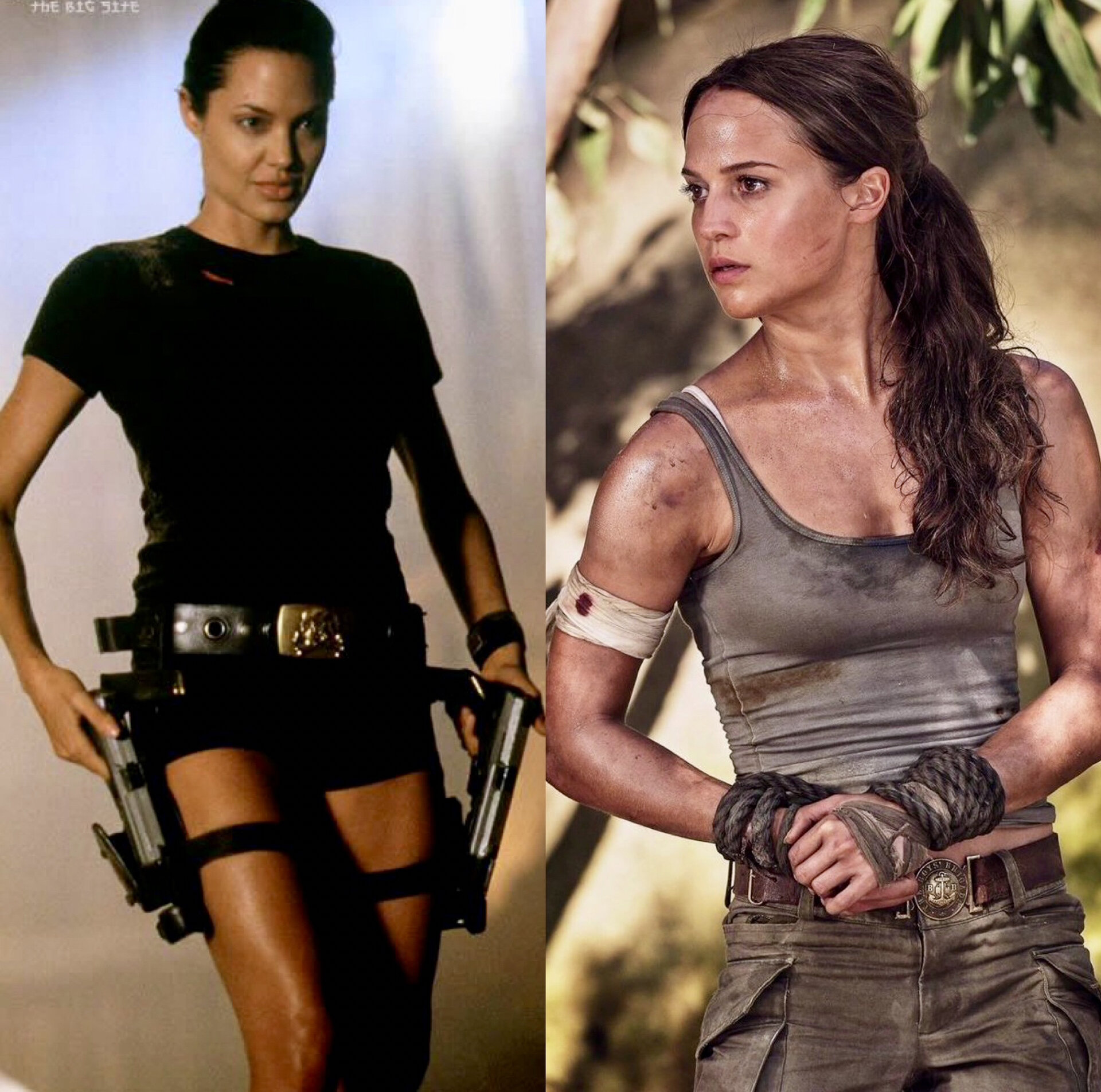 帅气劳拉!两个版本的《古墓丽影》