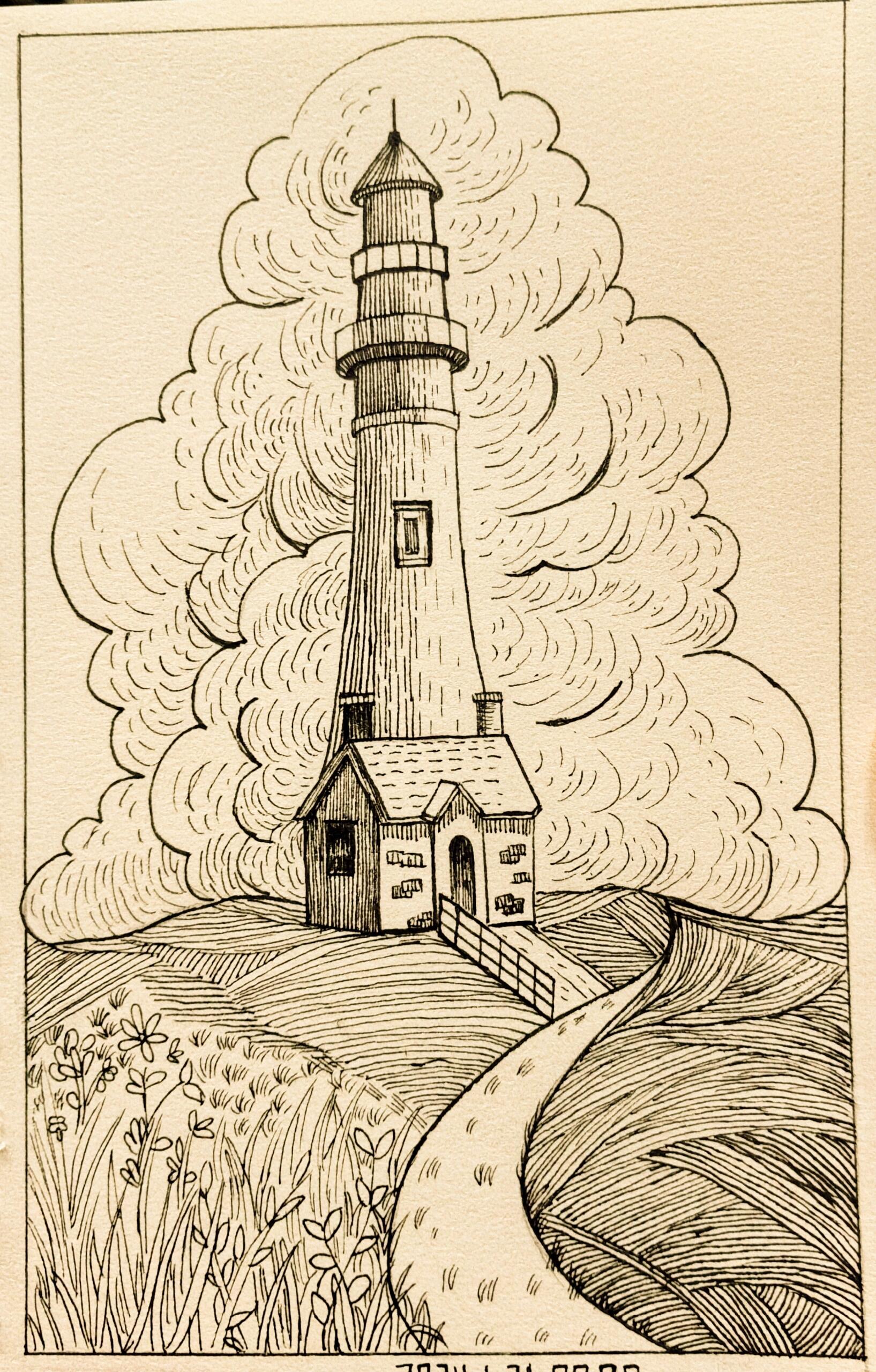 风景线描画,按照步骤来也很简单