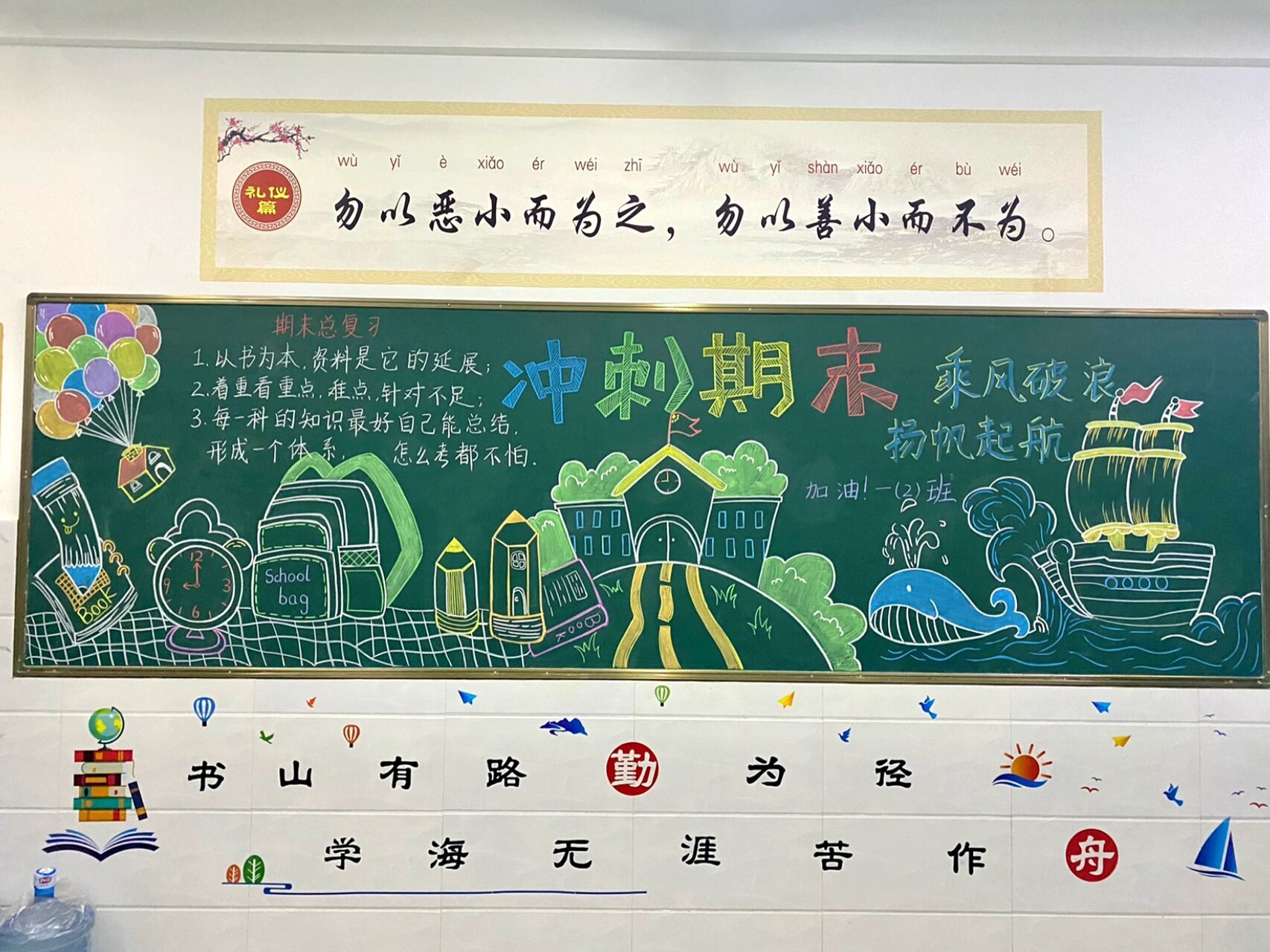 期末复习黑板报 期末冲刺