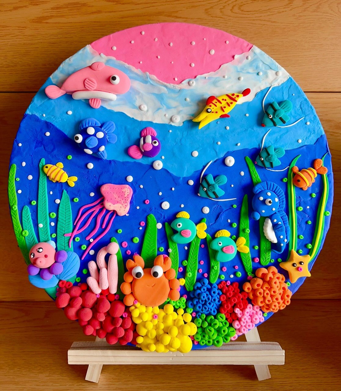 海底世界 粘土画