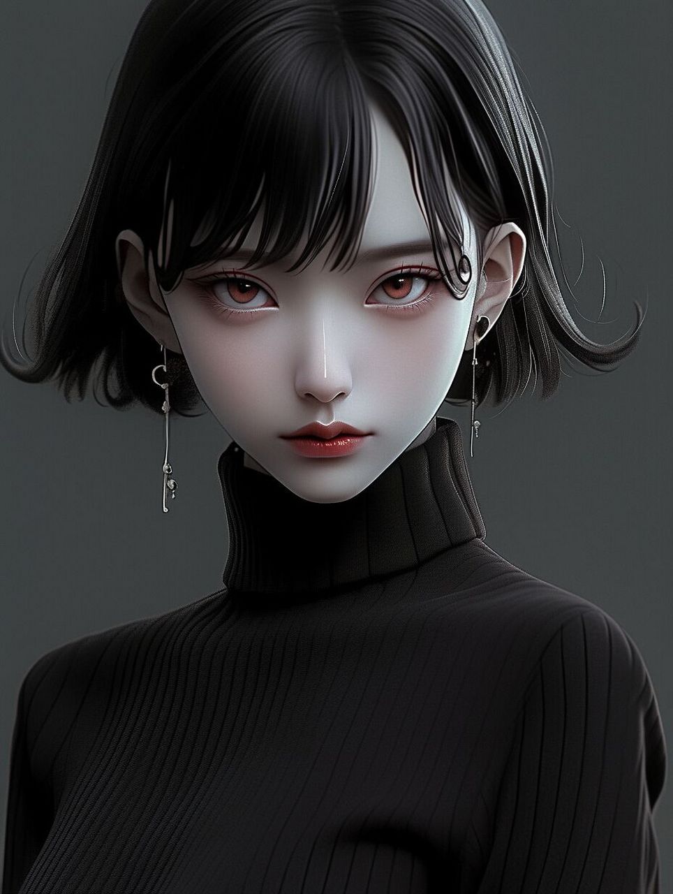 黑色系丨高冷美女头像 niji5