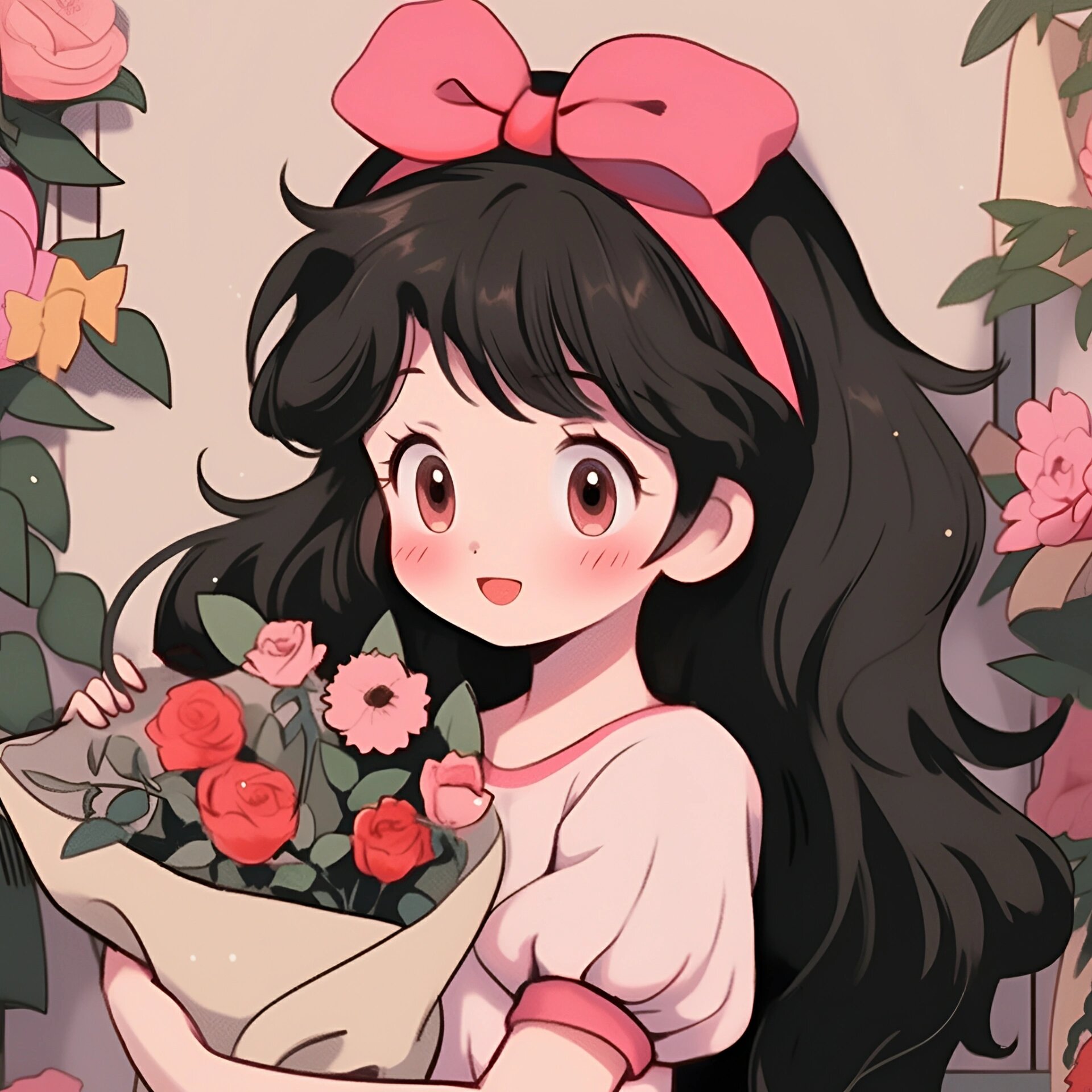 头像||捧花女生头像