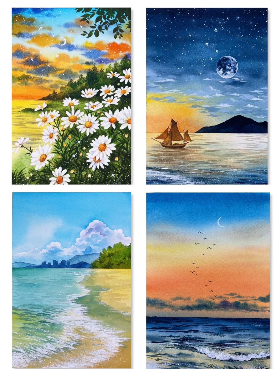 水彩|照片写生唯美风景小合集1 不知不觉画了这么多,放在一起就觉得很