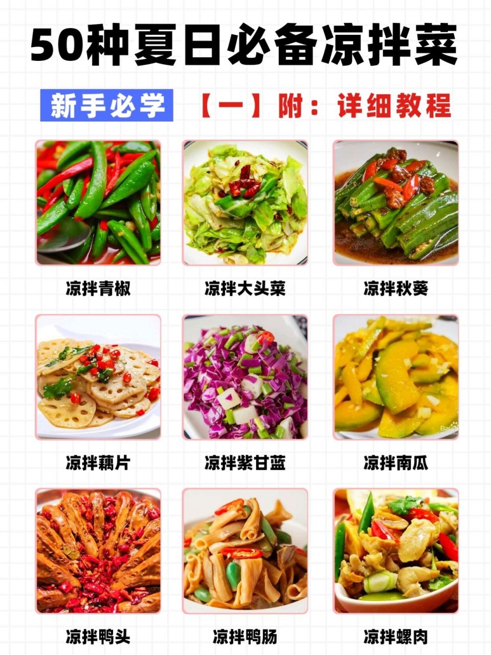 新手必学50种夏日必备凉拌菜97附详细教程 7815781578