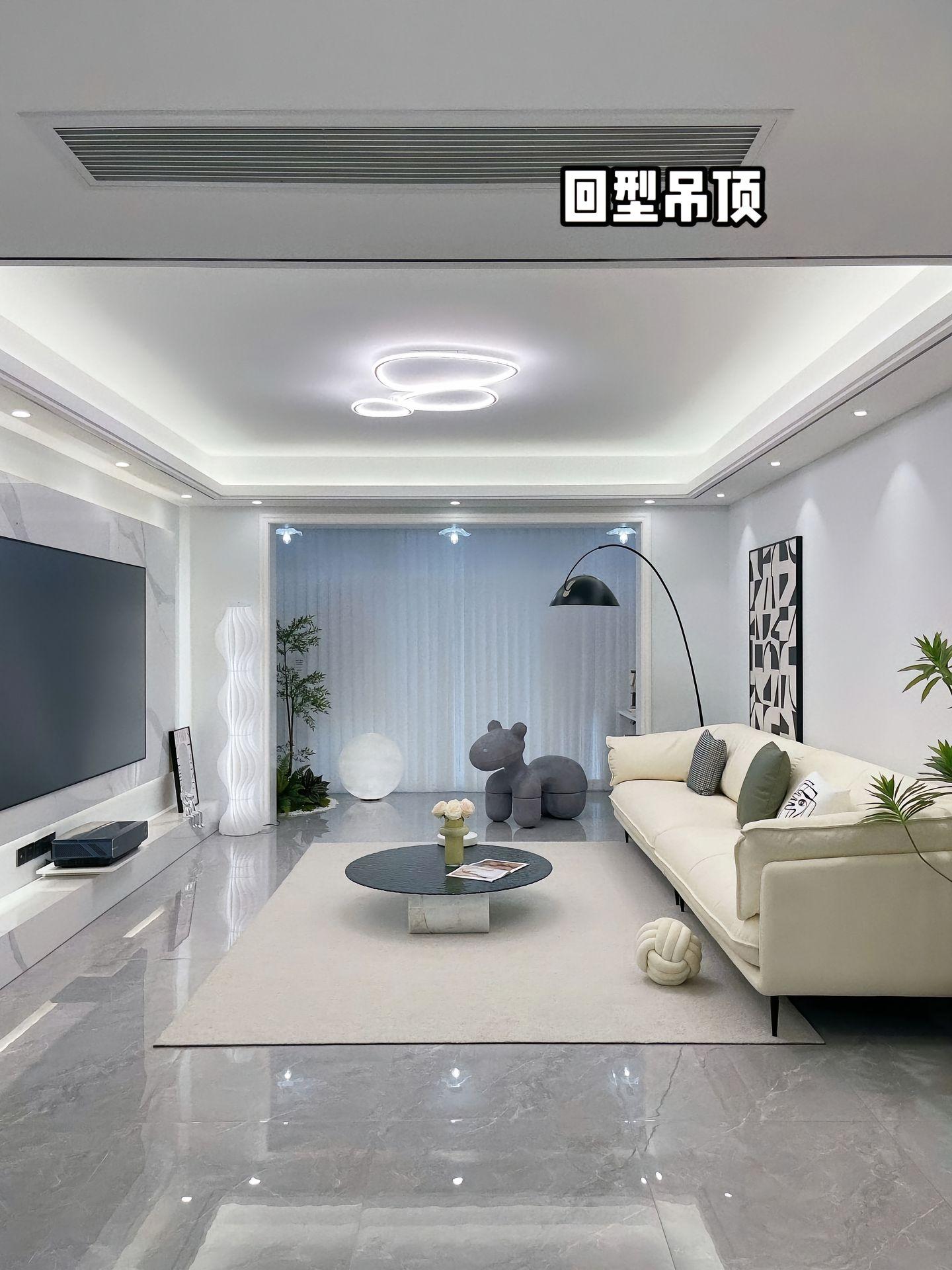 每一款都很百搭耐看设计师私藏的6种客厅吊顶布局无主灯的设计真的