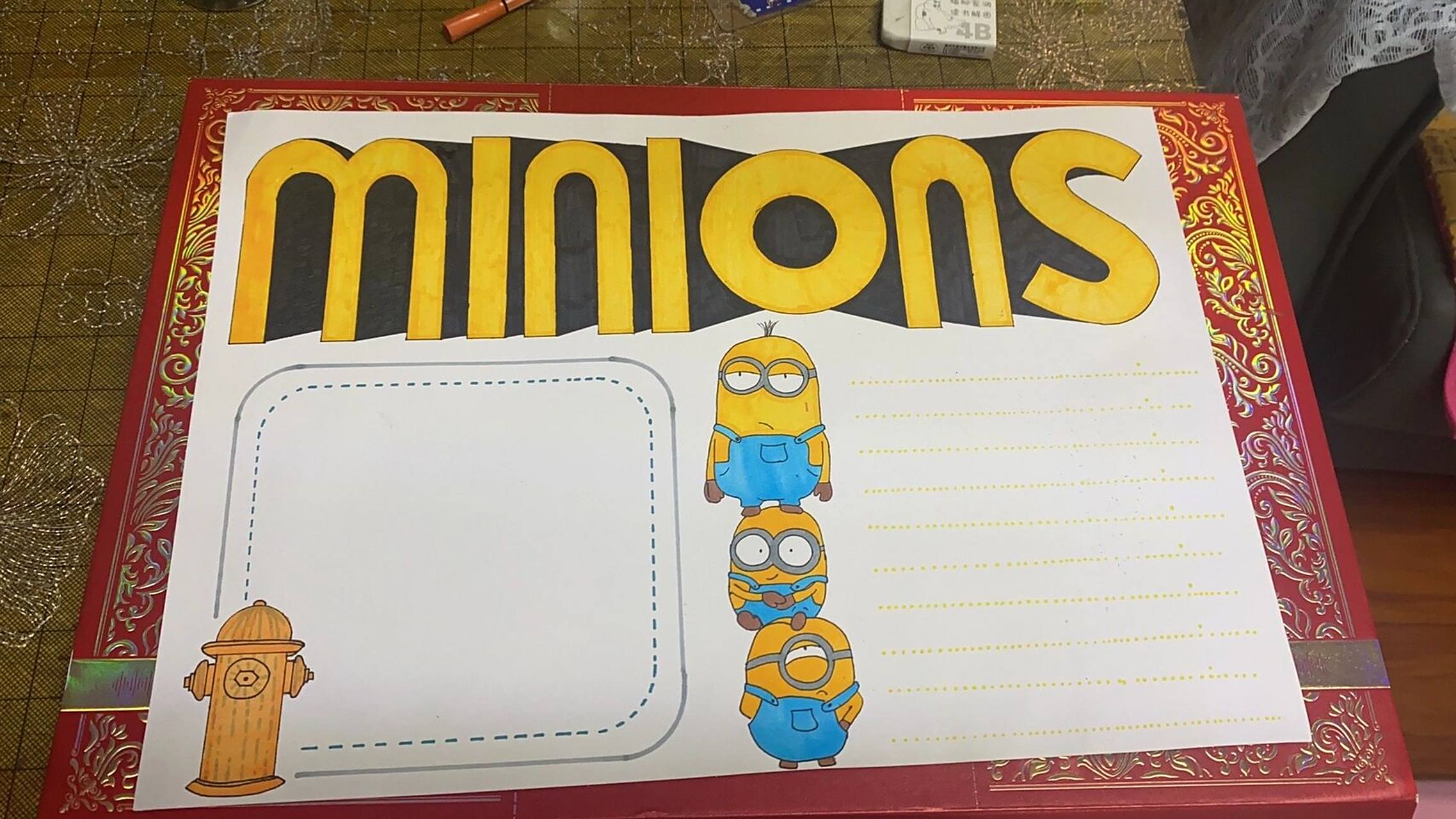 手抄报|小黄人主题英语手抄报