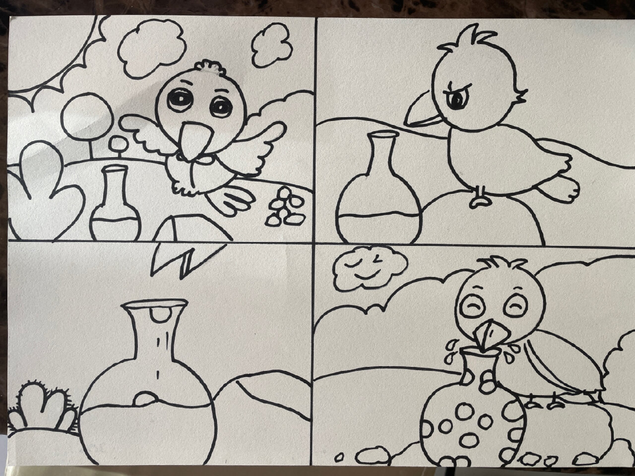 幼师考编|主题简笔画|乌鸦喝水