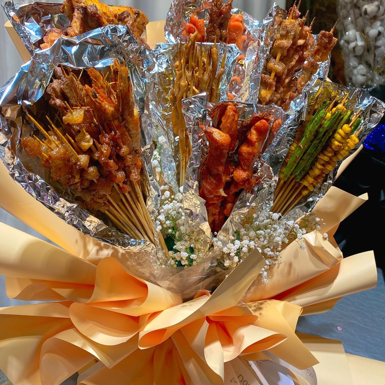 给喜欢的女孩子就送烧烤花束吧 记录一下昨天